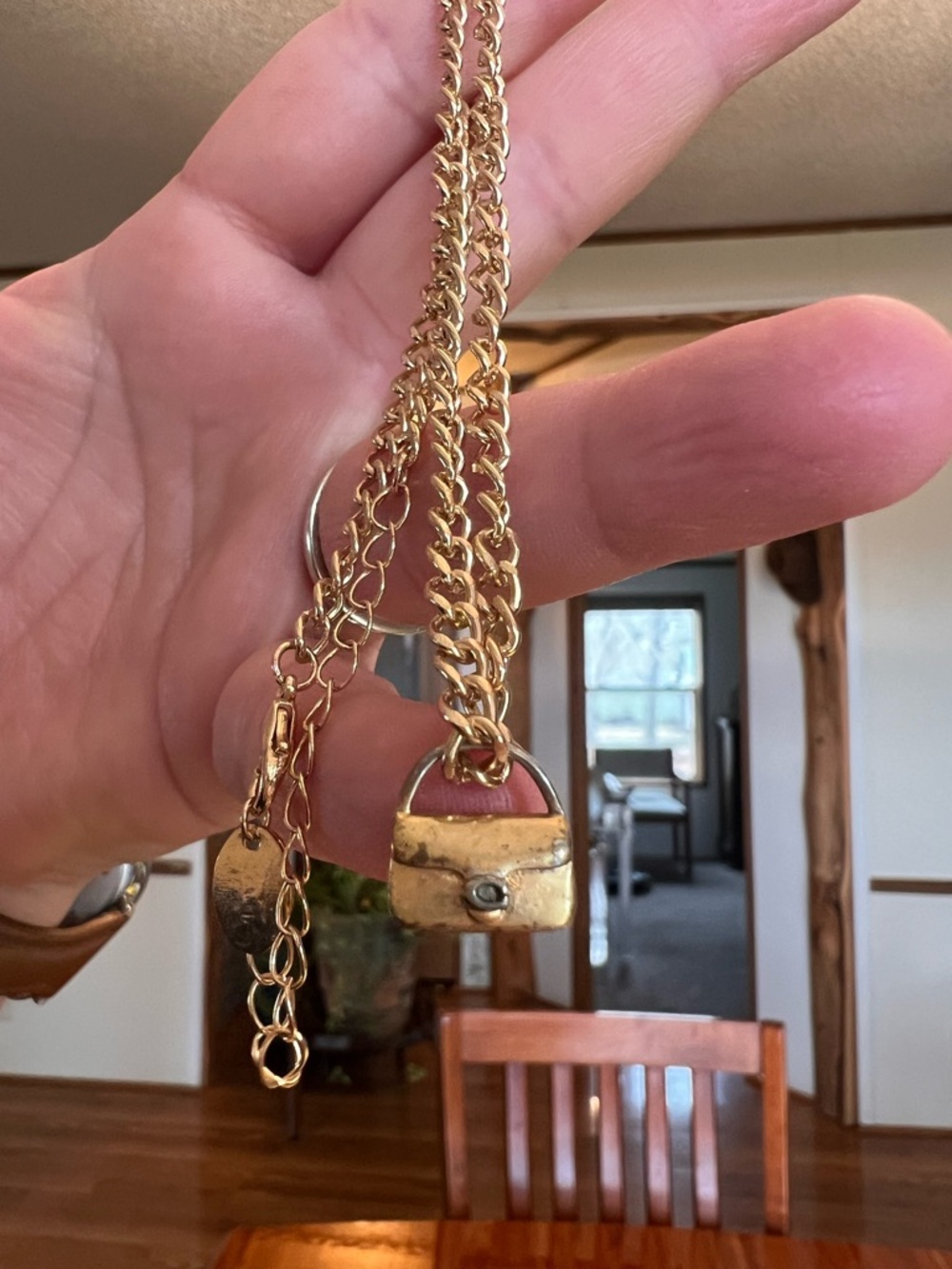 Coach Signature Tabby Charm Necklace